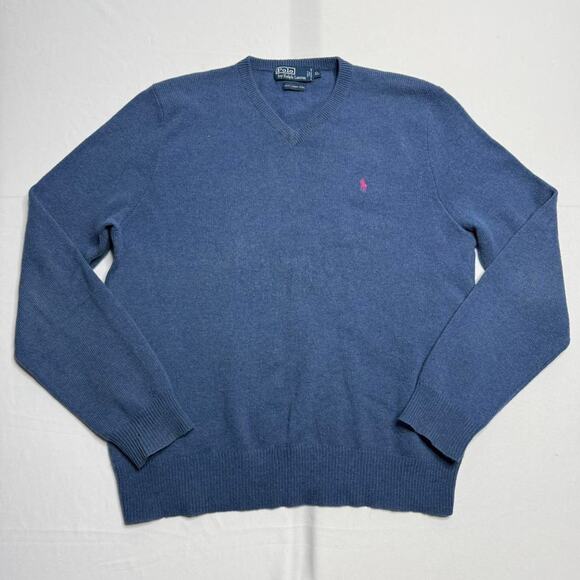 Polo Ralph Lauren Other - Polo Ralph Lauren Blue V-Neck Sweater Size XL